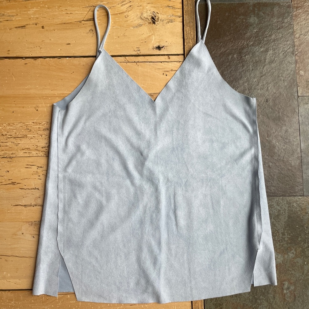 Suede tan top